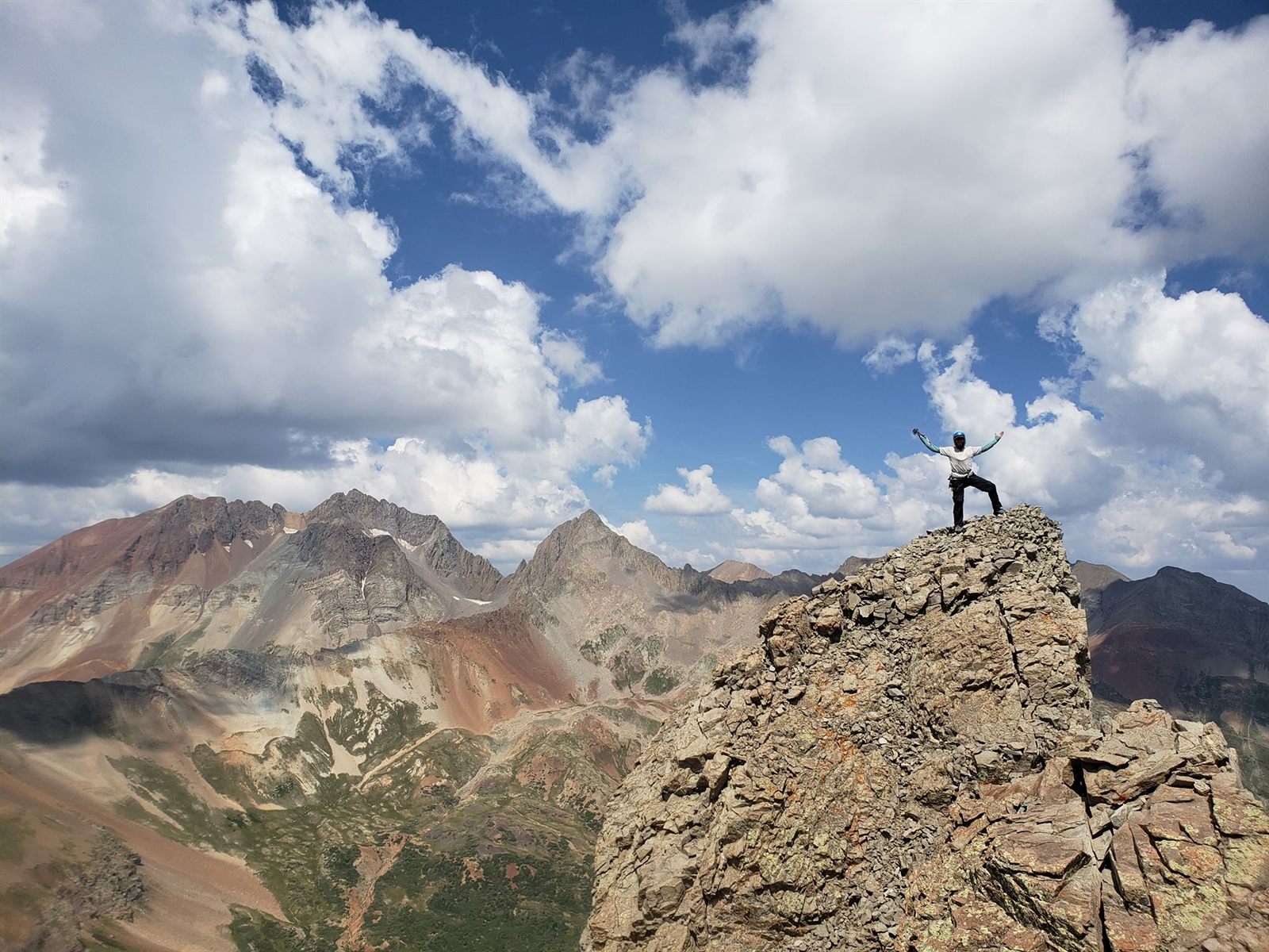On the summit of Lizard Head in southwest Colorado